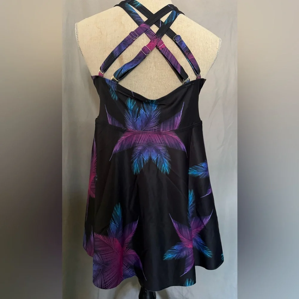 NWOT Unlisted Black and Purple Swim Sarong - Picture 3 of 5